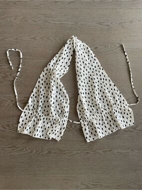 Zara White Crop Top with Black Polka Dots